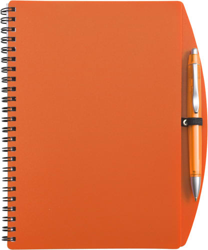 PP notebook with ballpen