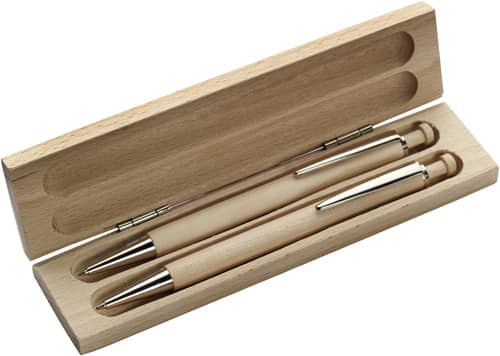 Wooden writing set