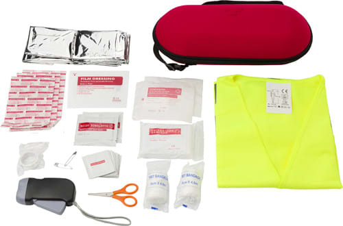 Car emergency first aid kit.