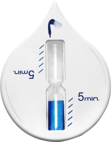 Plastic shower timer