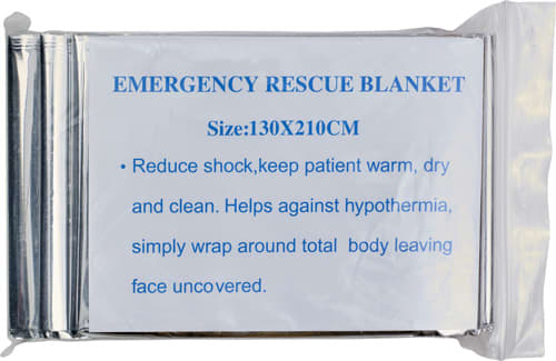 Aluminium emergency blanket