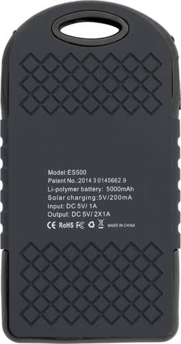 Rubberized ABS solar power bank