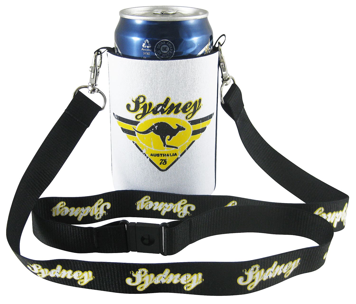 106.jpg Foldable Can Cooler with Lanyard (Sublimation)