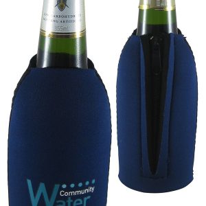 Short Bottle Cooler With Zipper (Sublimation)