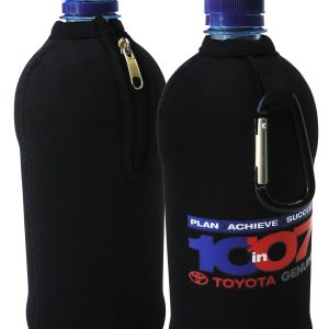 Water Bottle Cooler With Carabiner (Sublimation)