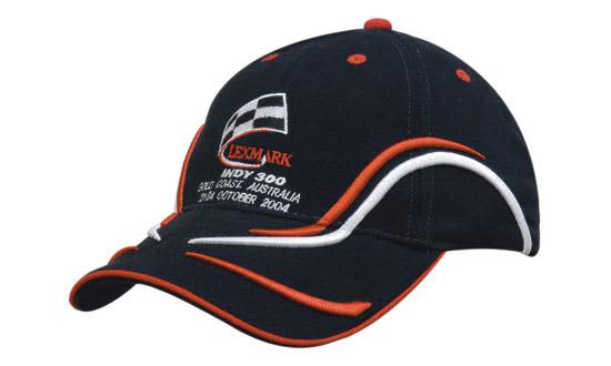 Brushed Heavy Cotton with Running Line Embroidery on Peak and Crown