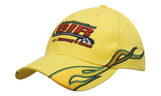 Brushed Heavy Cotton with Flame Embroidery on Peak & Side