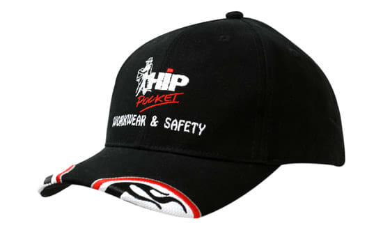 Brushed Heavy Cotton with Mesh Inserts & Embroidery on Peak