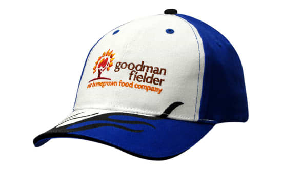 Brushed Heavy Cotton with Sandwich Trim & Flame Embroidery on Crown & Peak