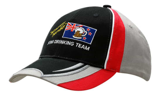 Brushed Heavy Cotton with Inserts/Piping on Crown & Inserts/Embroidery on Peak