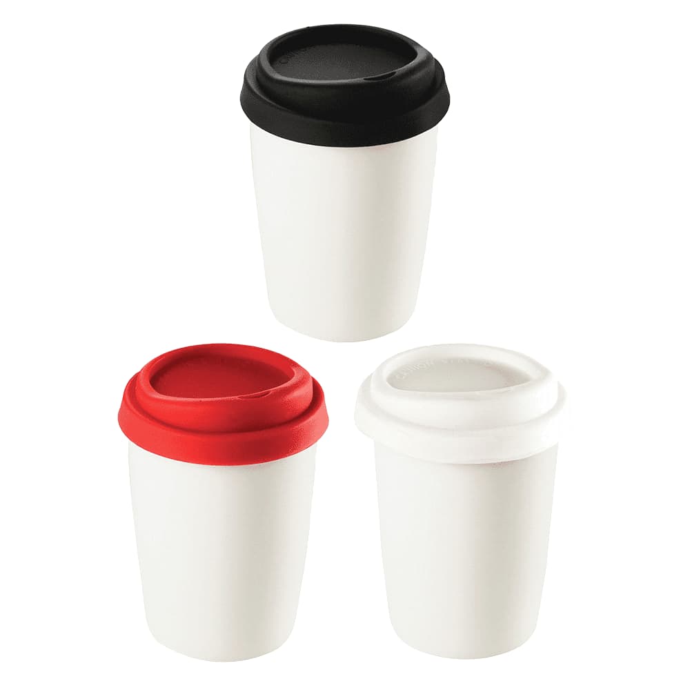 Ceramic Mug 250ml w/ Silicone Lid
