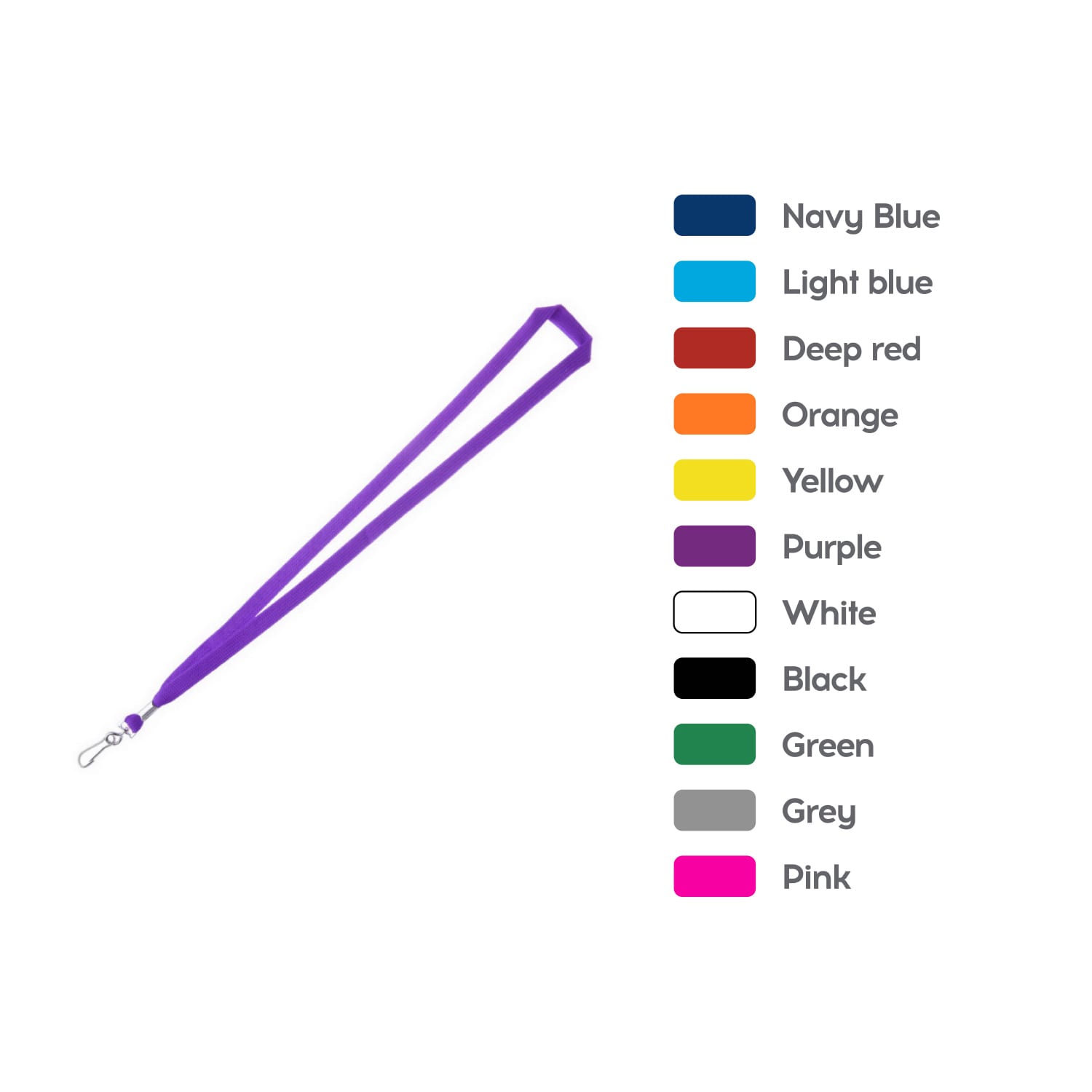 Unprinted Bootlace Lanyard