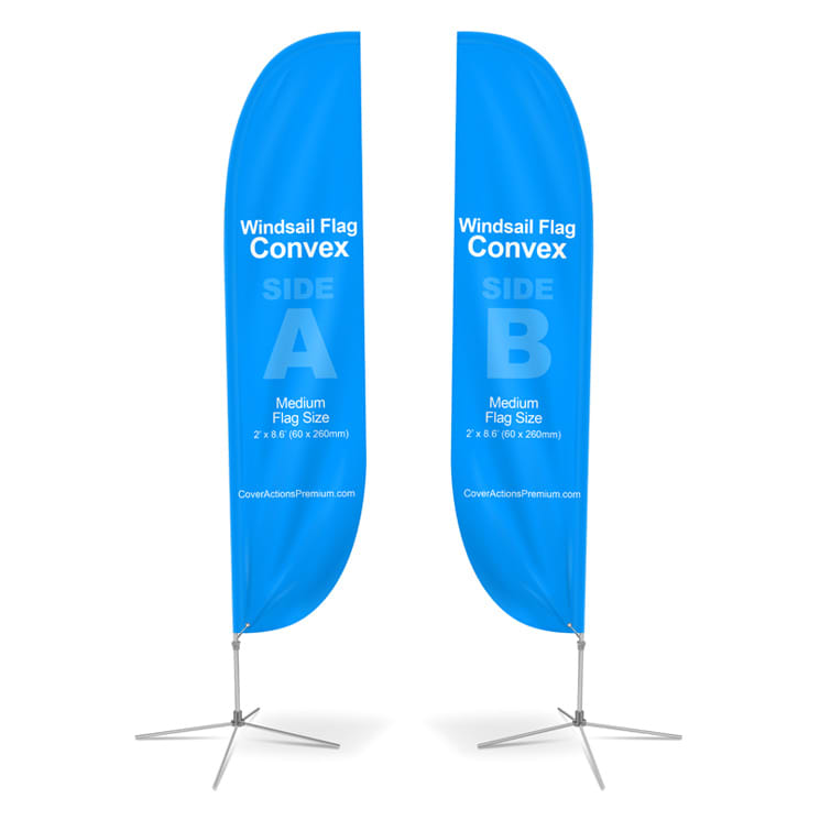 Large(80.5*400cm) Convex Feather Banners 15ft
