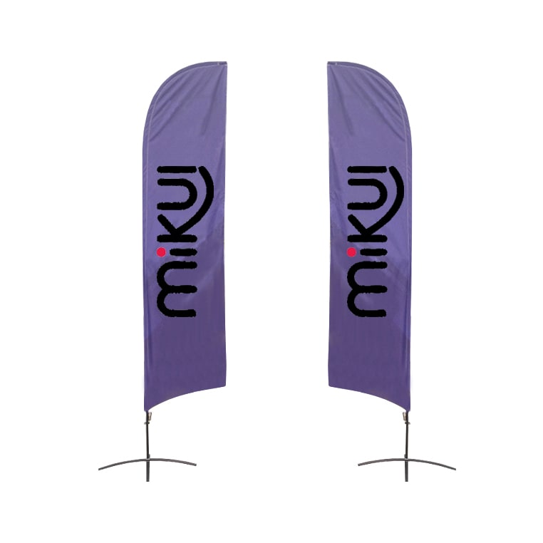 Medium(70.4*300cm) Angled Feather Banners 13ft