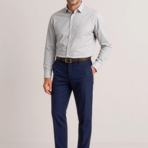 Mens Siena Slim Fit Flat Front Pant (Stout)