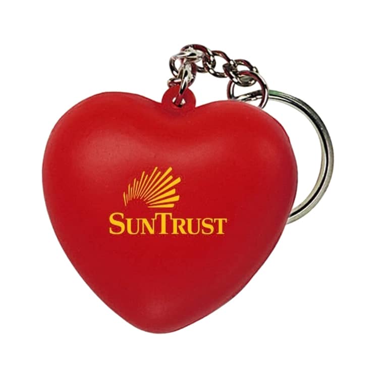 Keyring with Heart Stress Reliever