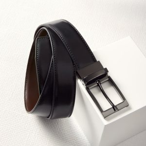 Mens Leather Reversible Belt