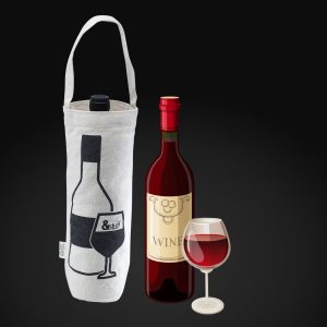 Calico Wine Bag 30cm x 16cm x 9cm