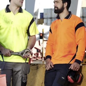 Mens Hi Vis Aztec Short Sleeve Polo