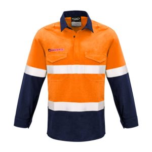 Mens FR Closed Front Hooped Taped Spliced Shirt