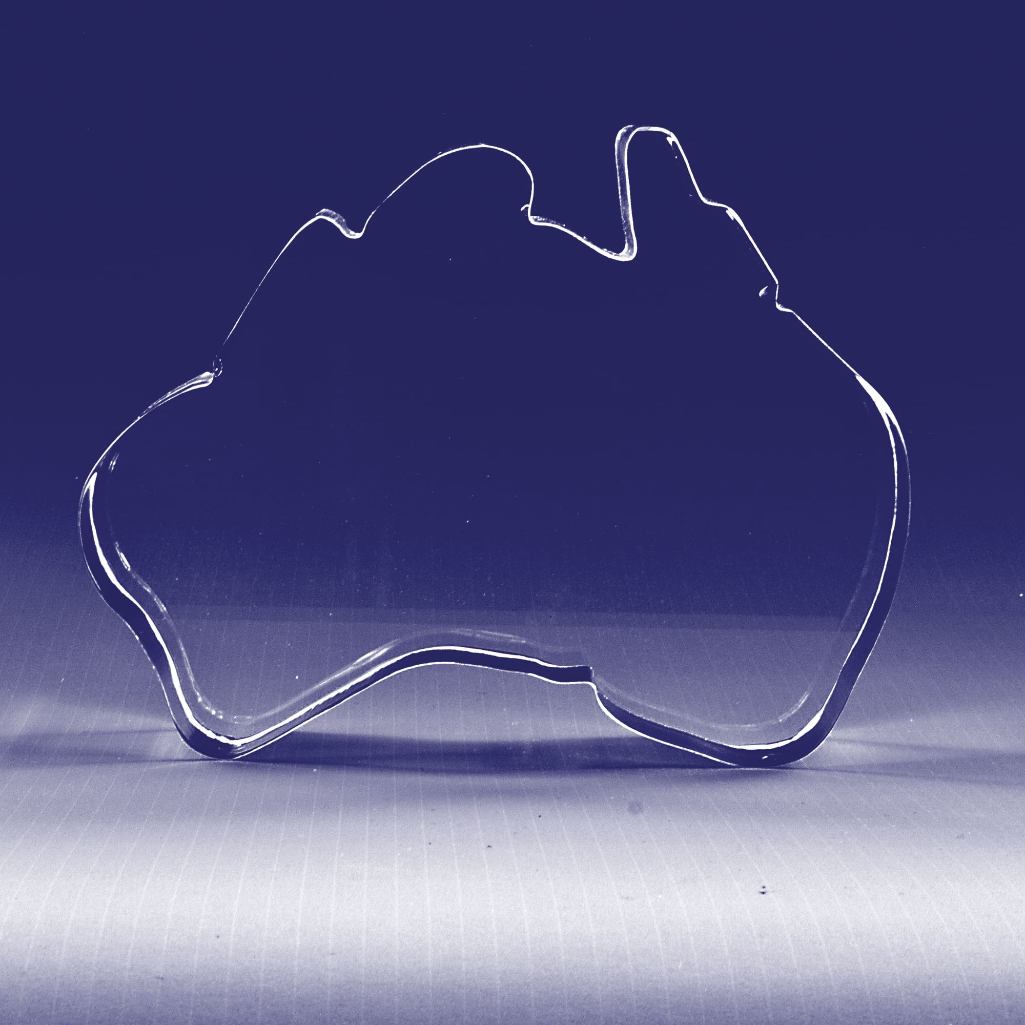 3D Crystal Australia Shape (70mm wide)
