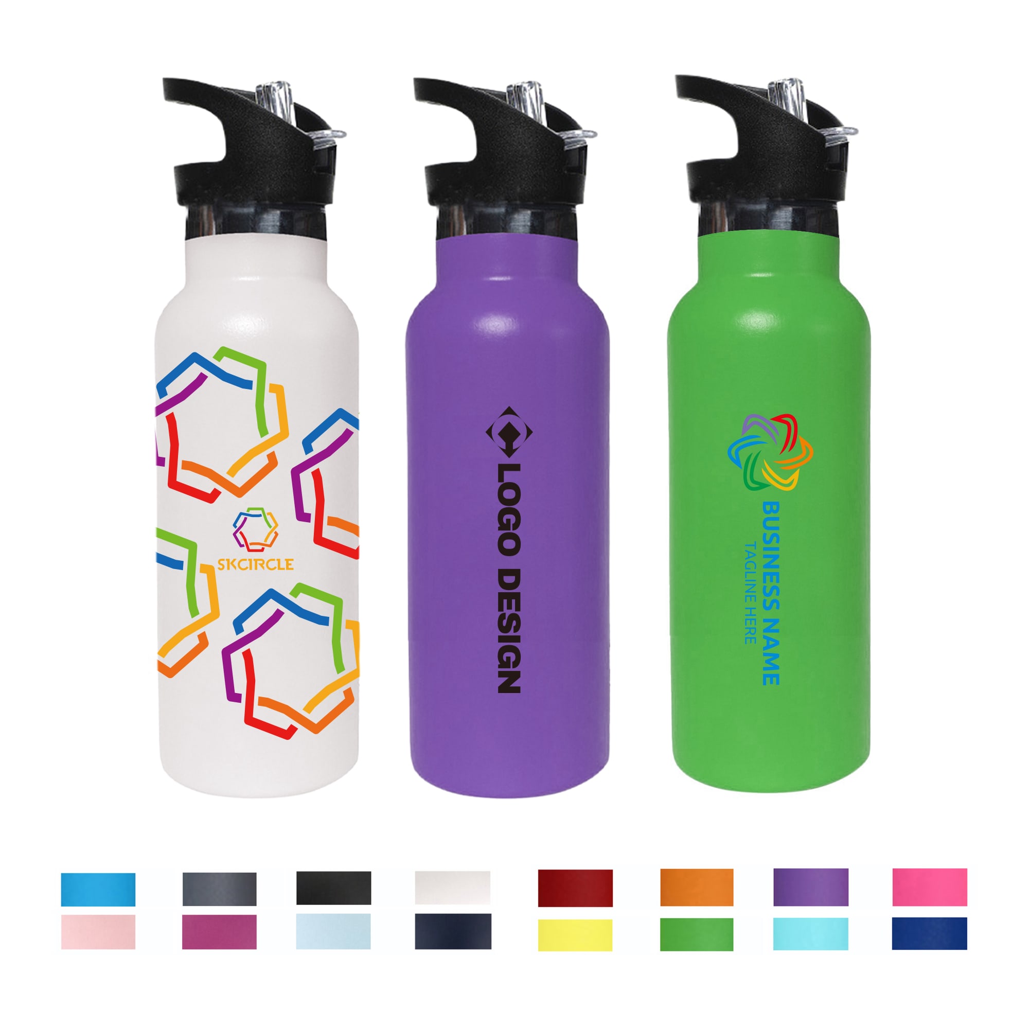 600ml Double Wall Vacuum Bottle with Flip Valve Lid