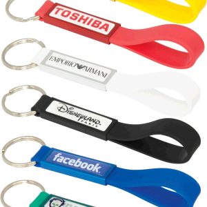 Silicone Sling Keyring with Dome-Indent