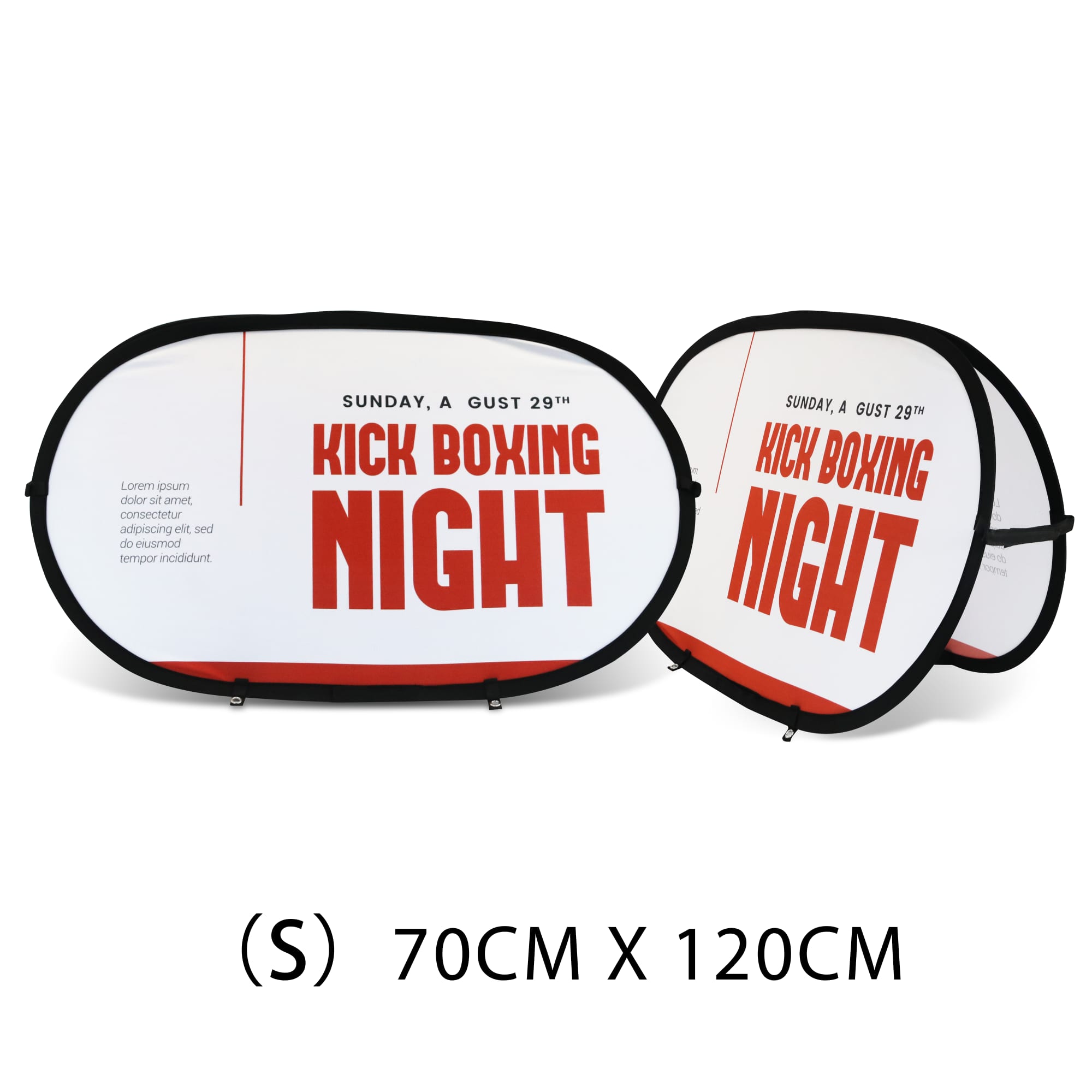 Oval Shaped Pop Up Banners (Small)