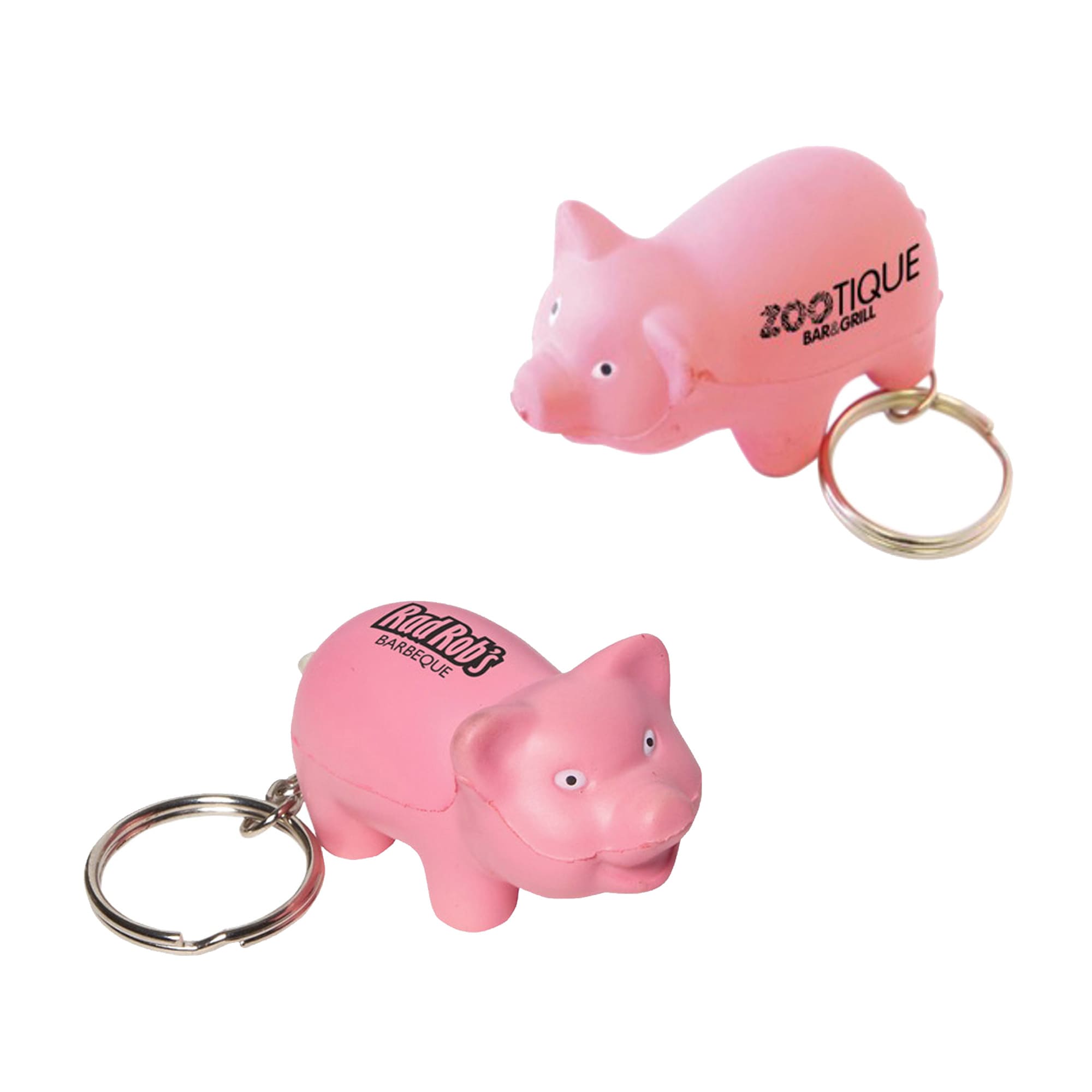 Keyring with Mini Pig Stress Item