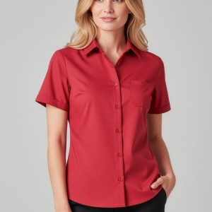 Womens Florence Plain Short Sleeve Shirt