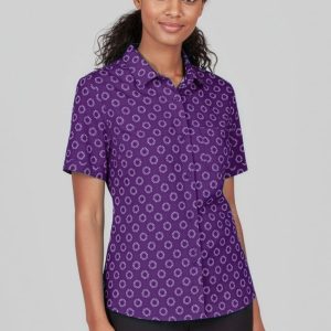 Womens Florence Daisy Print Short Sleeve Shirt