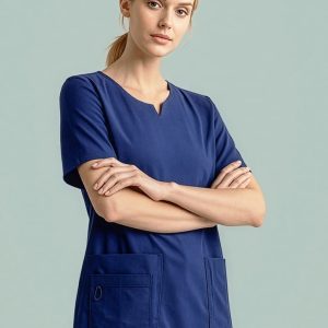 Womens Avery Round Neck Scrub Top
