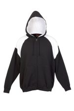 Mens Shoulder Contrast Zip Hoodie