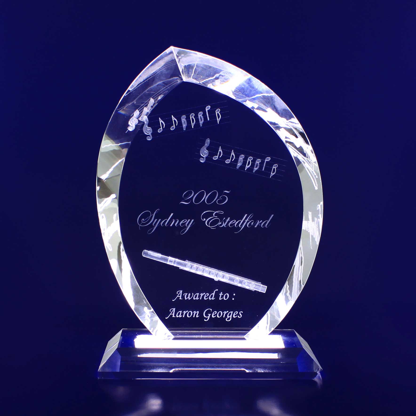 3D Crystal Flame Trophy