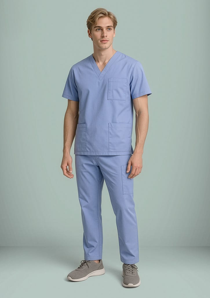 h10610_talent_midblue_01.jpg Classic Unisex Scrub Cargo Pant