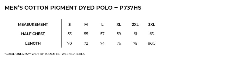 Men's Cotton Pigment Dyed Polo