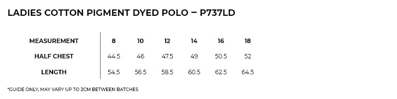 Women's Cotton Pigment Dyed Polo