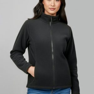 Womens Plain Micro Fleece Jacket