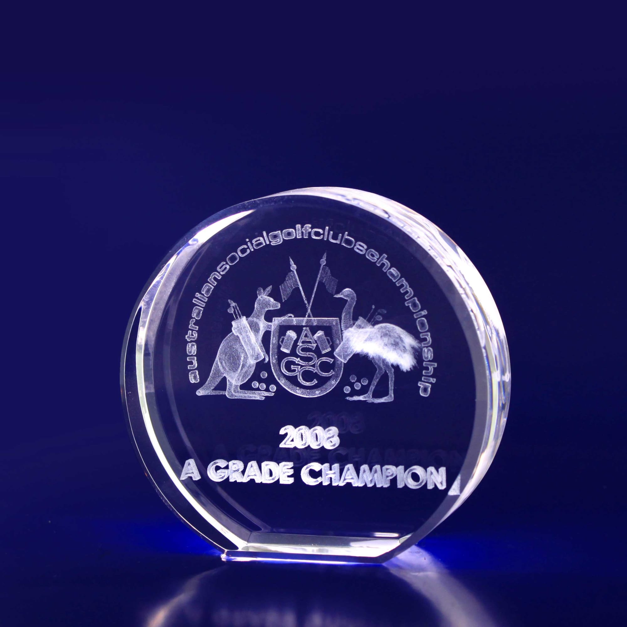 3D Crystal Round (70mm diametre)