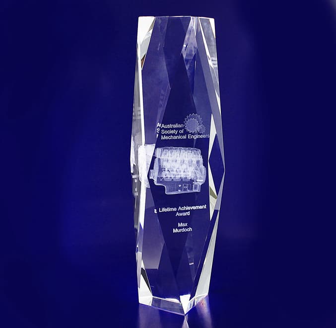 3D Crystal Rectangle Special Bevel Tower (250mm)