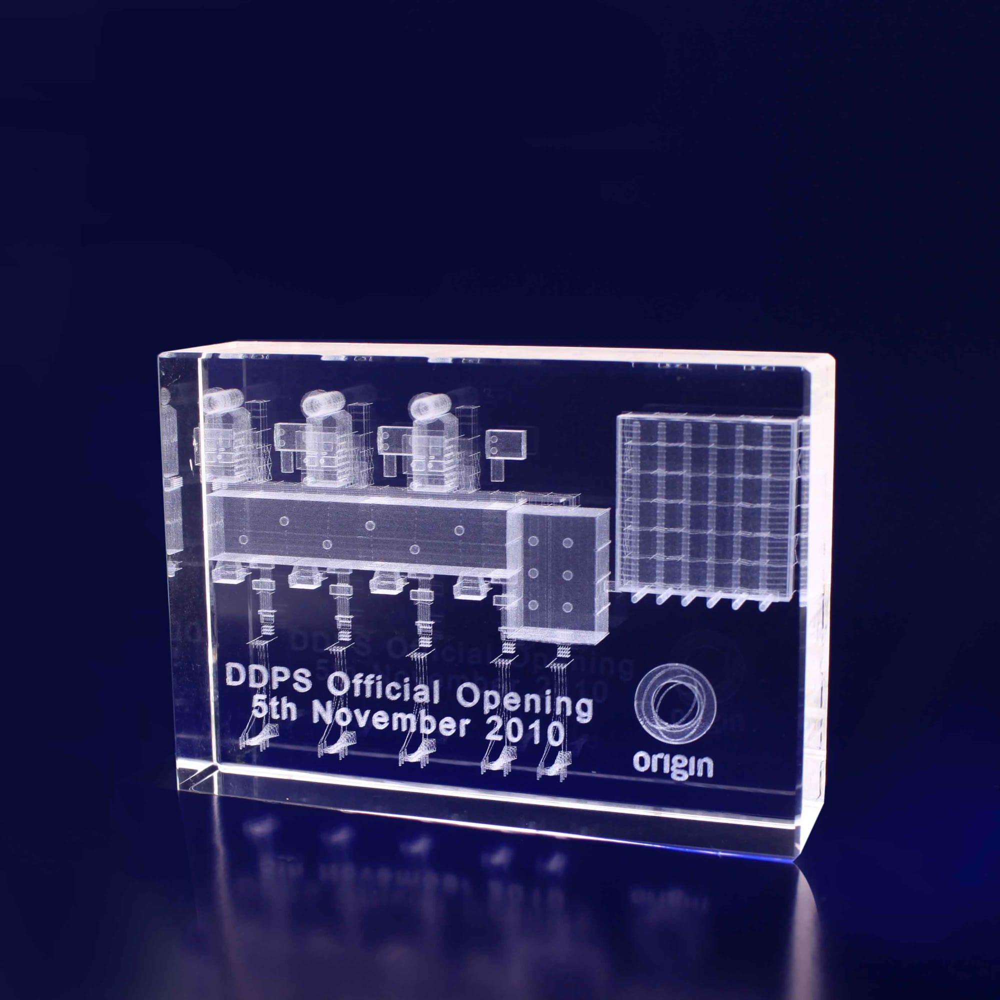 3D Crystal Rectangle Thin Small (100mm)