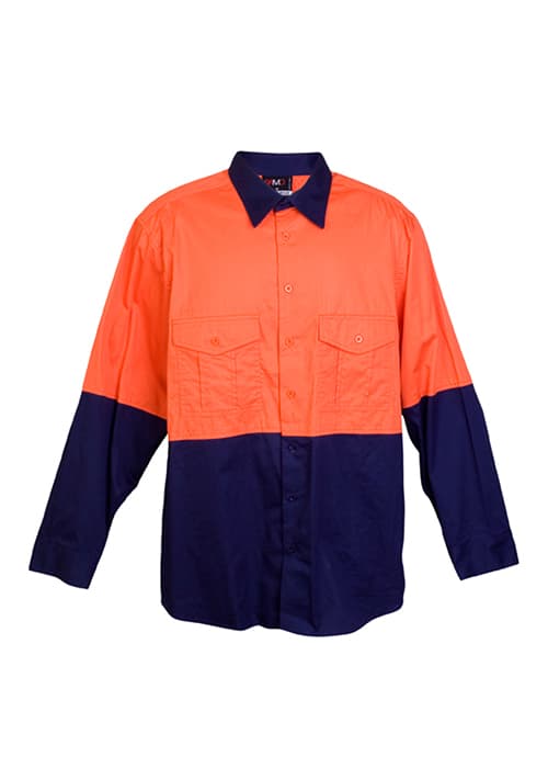 100% Combed Cotton Drill Long Sleeve Shirts
