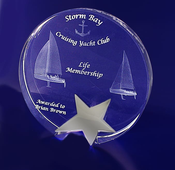 3D Crystal Star Round (150mm)