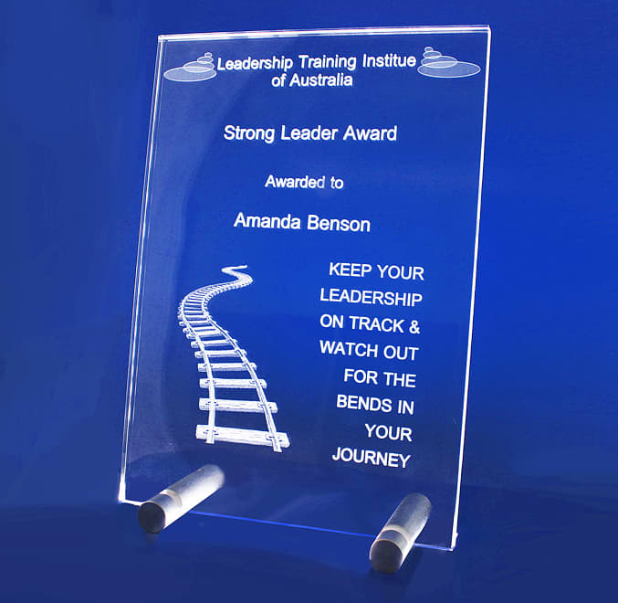 3D Crystal A4 Studio Plaque