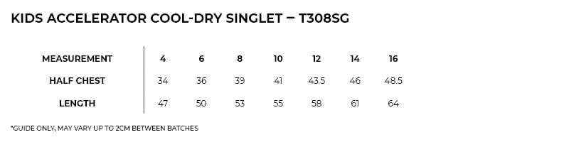 Kids Accelerator Cool-Dry Singlet