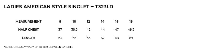 Womens American Style Singlet