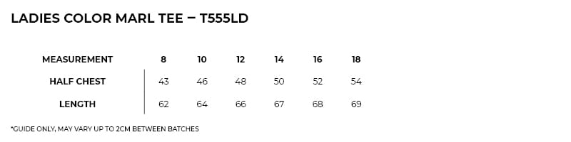 Womens Color Marl Tee