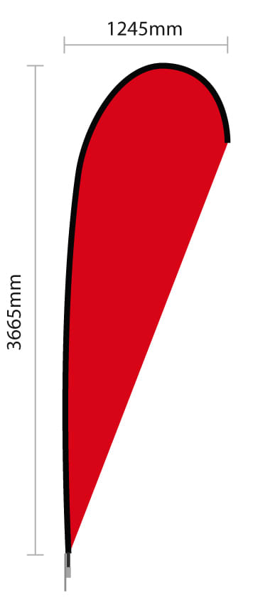 Large Single Sided Tear Banner Skin Only