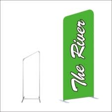 Stretch Fabric Display / Tension Fabric Display -H-Shape Angled Top 1000mm x 2500mm
