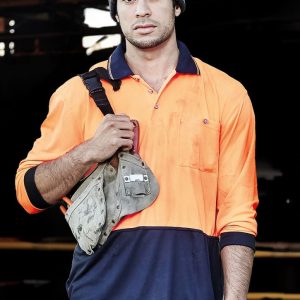 Unisex Hi Vis Basic Long Sleeve Polo